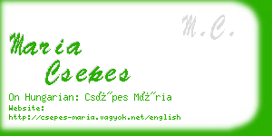 maria csepes business card